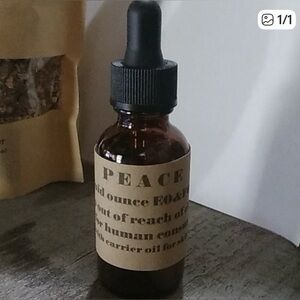 Peace Fragrance Oil Glass Amber Dropper Bottle Earthy Scent Lotion Diffuser